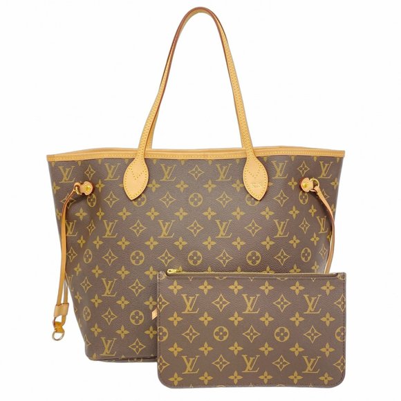 LOUIS VUITTON Brown Monogram Neverfull MM Tote Bag - Picture 1 of 12